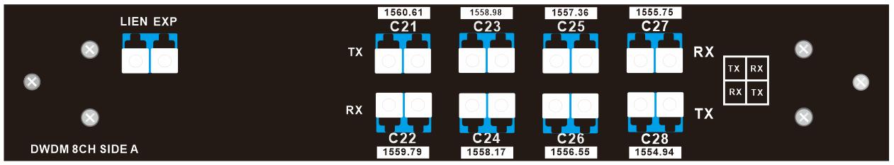 8CH DWDM MUX DEMUX Single Fiber Side A