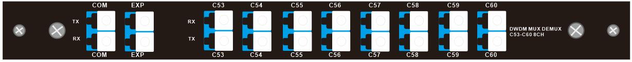8CH DWDM MUX DEMUX Dual Fiber