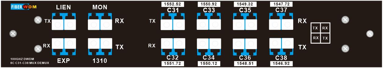  8CH DWDM MUX DEMUX Dual Fiber
