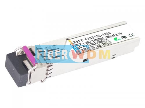 China SFP 1.25G TX 1490 RX 1550 CWDM 180KM DDM  光模块